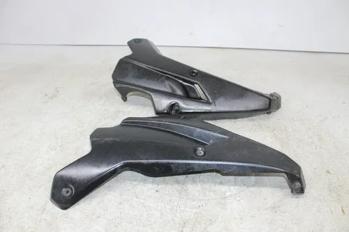 2016 Kawasaki Z800 ZR800 ABS CARBON LOWER BOTTOM BELLY FAIRING COWL PAIR