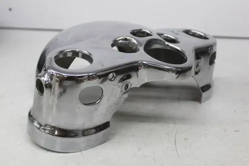 12-16 Harley Dyna Fld Switchback chrome upper Headlight Housing nacelle (read)