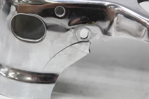 12-16 Harley Dyna Fld Switchback chrome upper Headlight Housing nacelle (read)