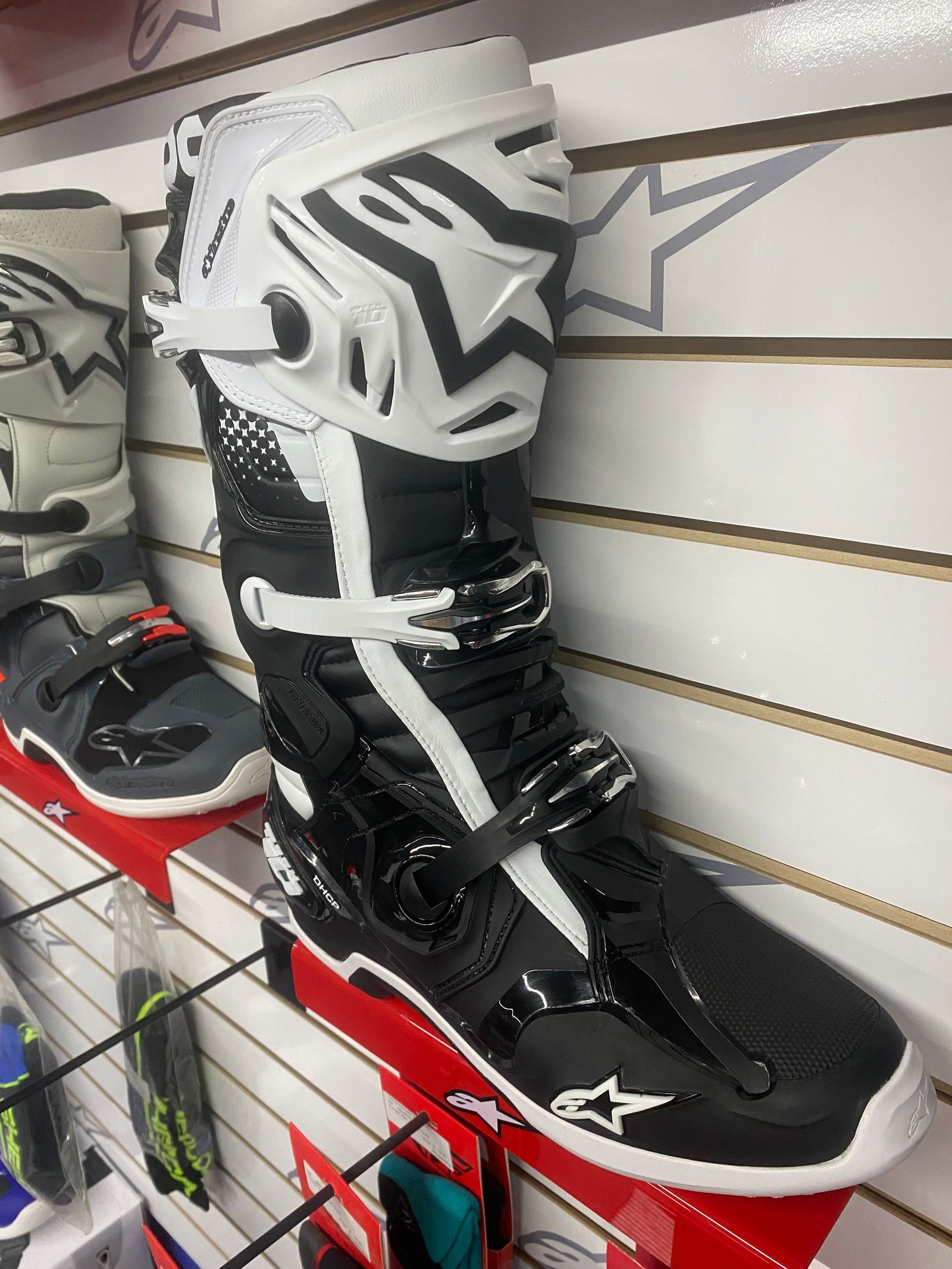 Alpinestars Tech 10 Black White Boots Size 13