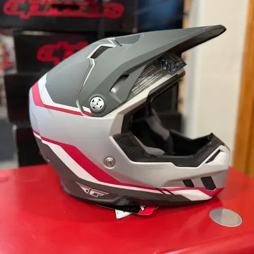 Fly Racing Formula CC Driver Helmet Silver/Red/White