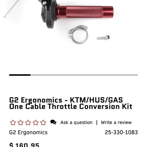 G2 Ergonomics Single Cable Throttle Conversion Kit