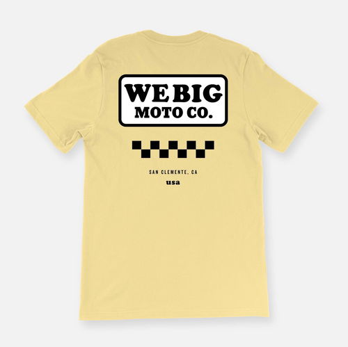 WEBIG MOTO CO TEE VINTAGE YELLOW / ON SALE!