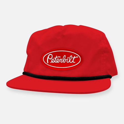 PETERBUILT UNSTRUCTURED SNAPBACK RED PATCH HAT