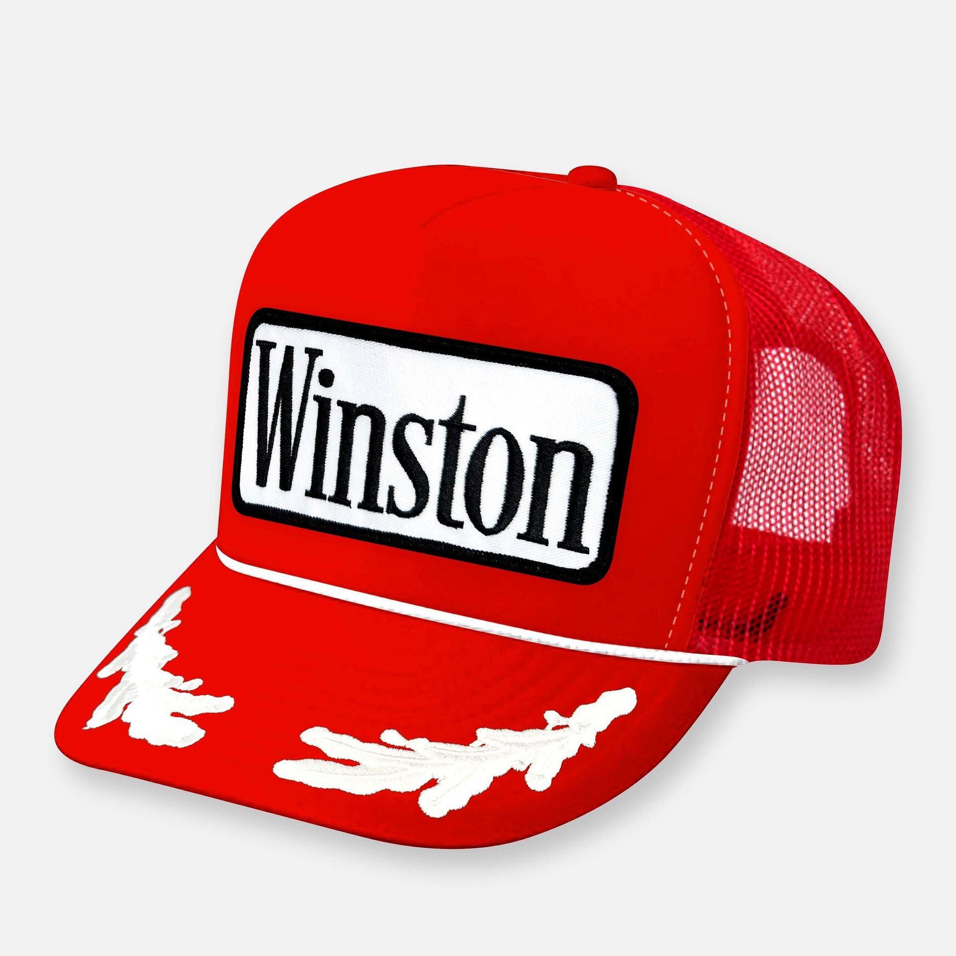 ビンテージ ベルベット WINSTON 帽子 キャップ NASCAR 別珍 黒