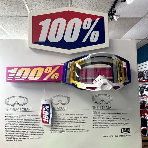 New 100% Racecraft 2 Goggles - Mission Clear