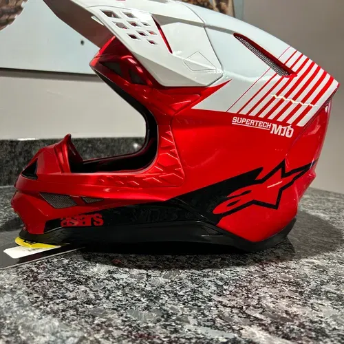 ALPINESTARS SUPERTECH M10 HELMET RED/WHITE MD
