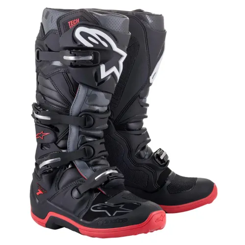 Alpinestars Tech 7 Boots Blk/Gray/Red Size 11