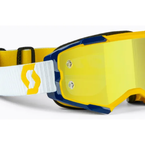 Scott Fury Yellow/Blue/Yellow Chrome Goggles