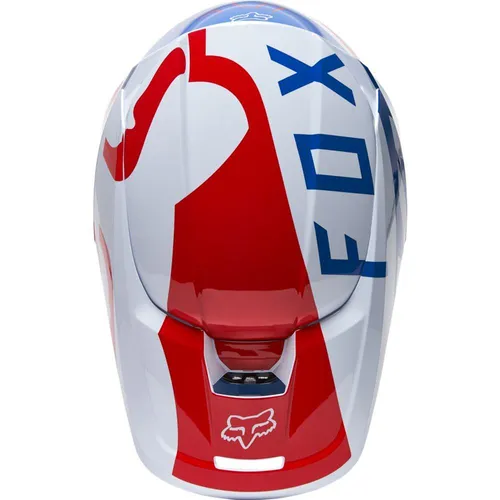 Fox V1 Skew Helmet Adult Red/White/Blue