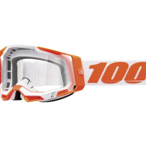 100% Racecraft 2 Orange/Clear Lens Adult Goggle