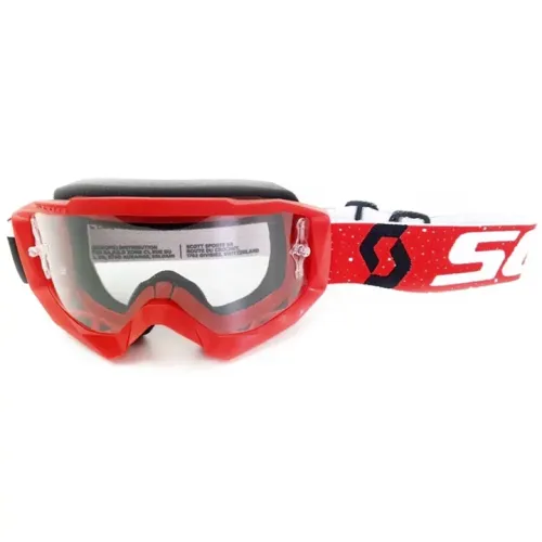 Scott Hustle X Red/Clear Goggles