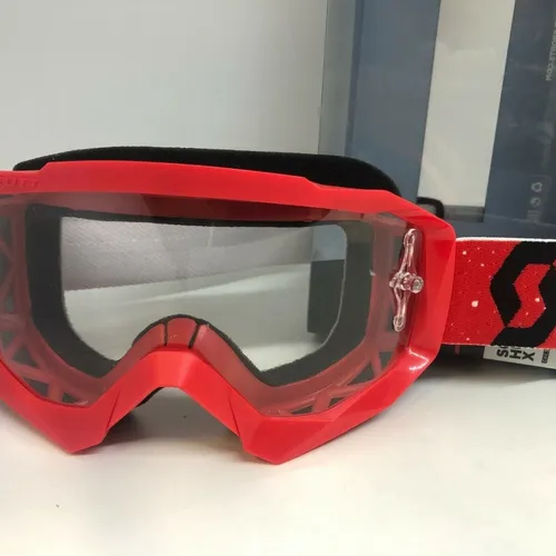 Scott Hustle X Red/Clear Goggles