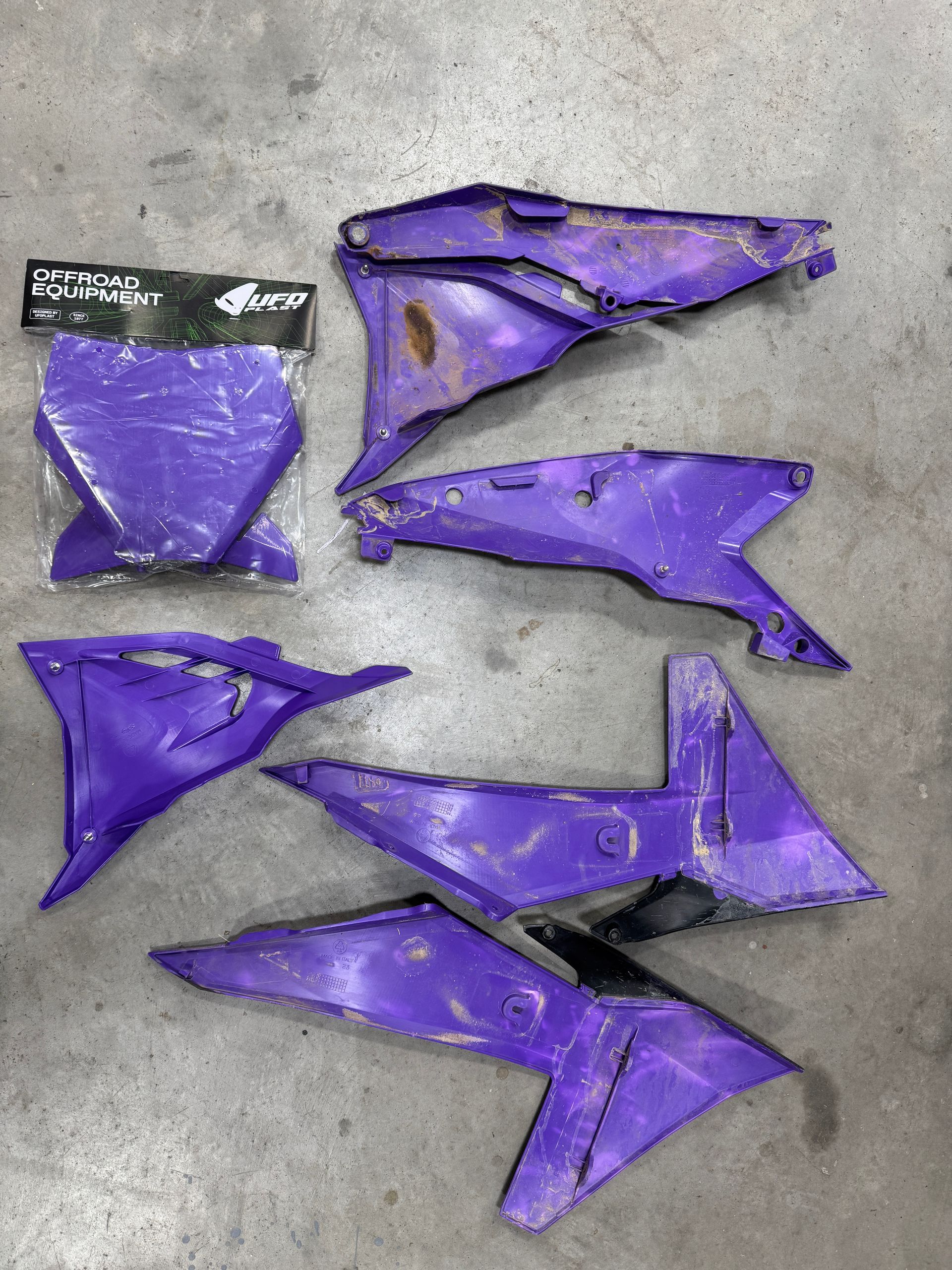 UFO Purple KTM plastics