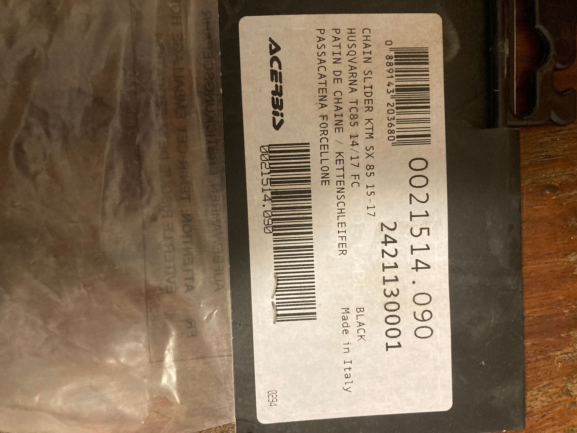 Acerbis Black Chain Slider 2421130001