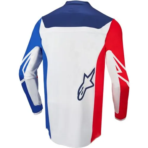 Racer Jersey - Compass Off White/Flo Red/Blue
