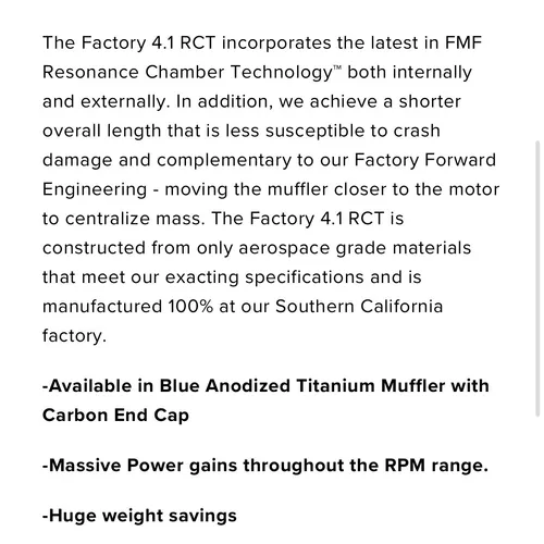 FMF 4.1 RCT Titanium Full Exhaust