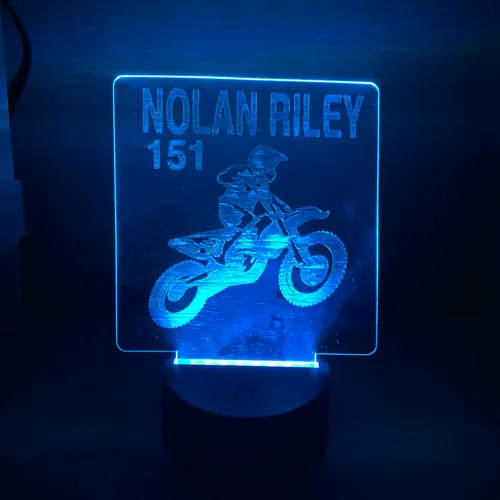 Personalized name + number LED LAMP 