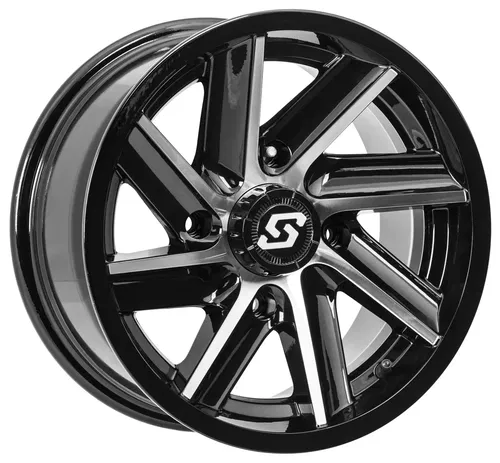 Sedona Chopper ATV/UTV Wheel Black Machined, 14X7 4/156 4+3