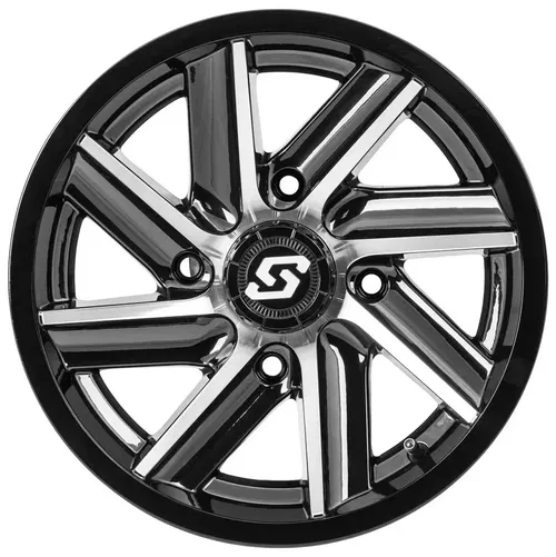Sedona Chopper ATV/UTV Wheel Black Machined, 14X7 4/156 4+3