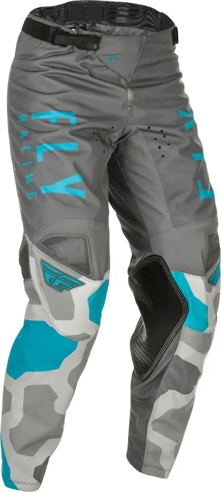 Fly Racing Kinetic K221 MX Pants-Grey/Blue, Size 18 - Durable & Race-Ready Gear!