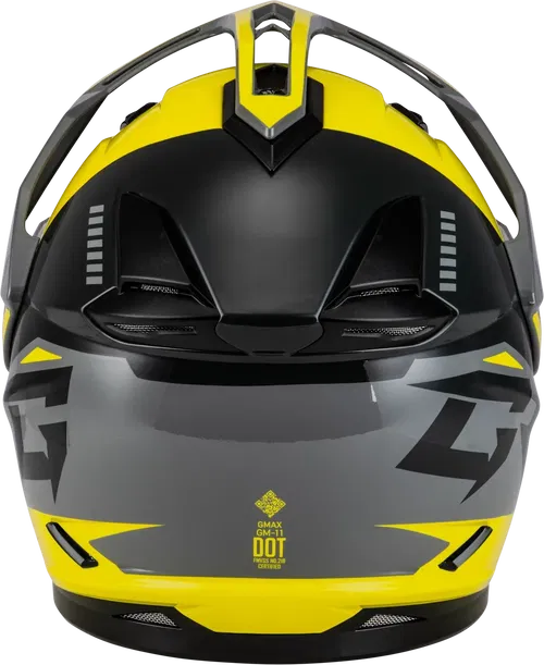 Gmax GM-11 Ronin Snow Helmet with Electric Shield (Yellow/Silver/Grey, Large)