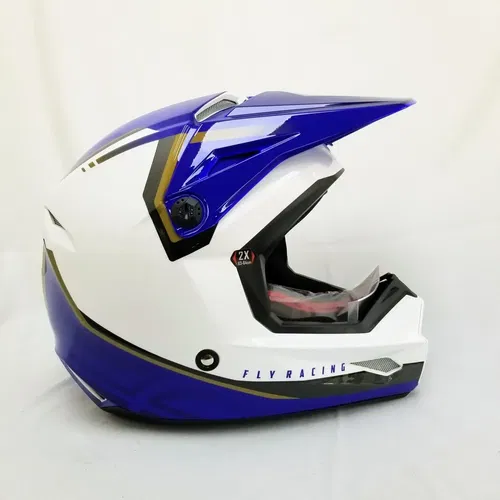 Fly Racing 2023 Adult Kinetic Vision Helmet (White/Blue, XX-Large)