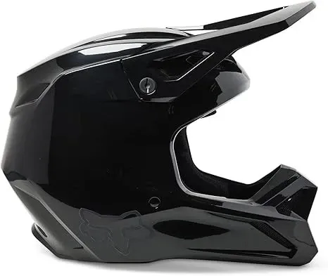 Fox Racing V1 Solid Helmet - Black, Small | MX Helmet with Impact Protection