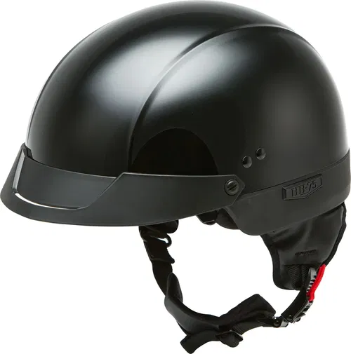 GMAX HH-75 Motorcycle Street Half Helmet (Black, XX-Large)