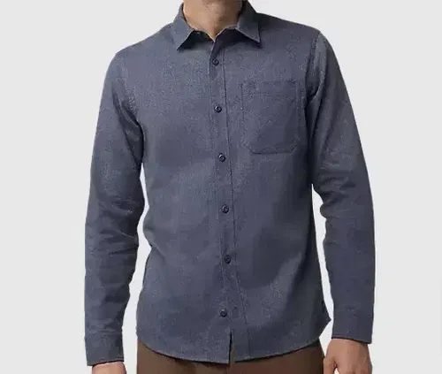 Fox Racing Level Up Medium Woven Long Sleeve Flannel Shirt, Midnight Blue