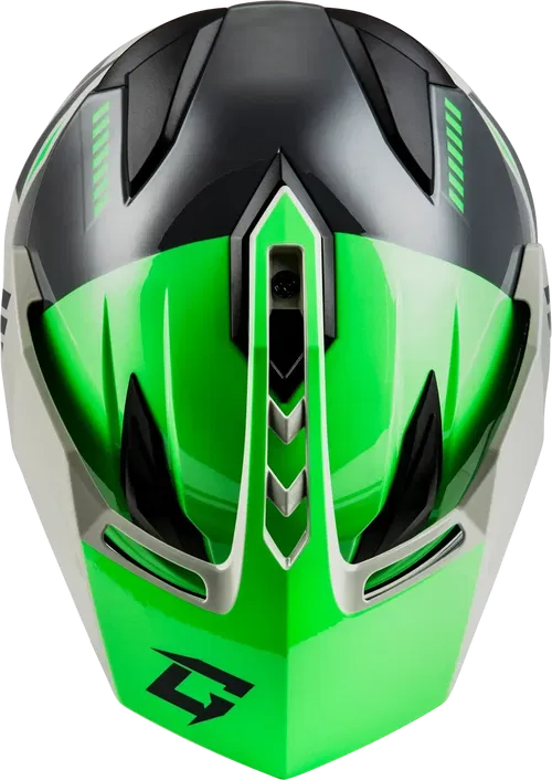 Gmax GM-11 Ronin Snow Helmet with Electric Shield (Green/Grey, X-Large)