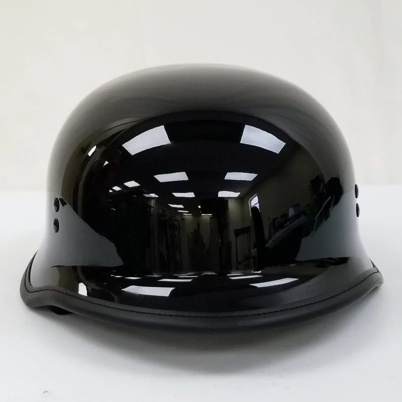 9MM GERMAN BEANIE HELMET GLOSS BLACK 3X