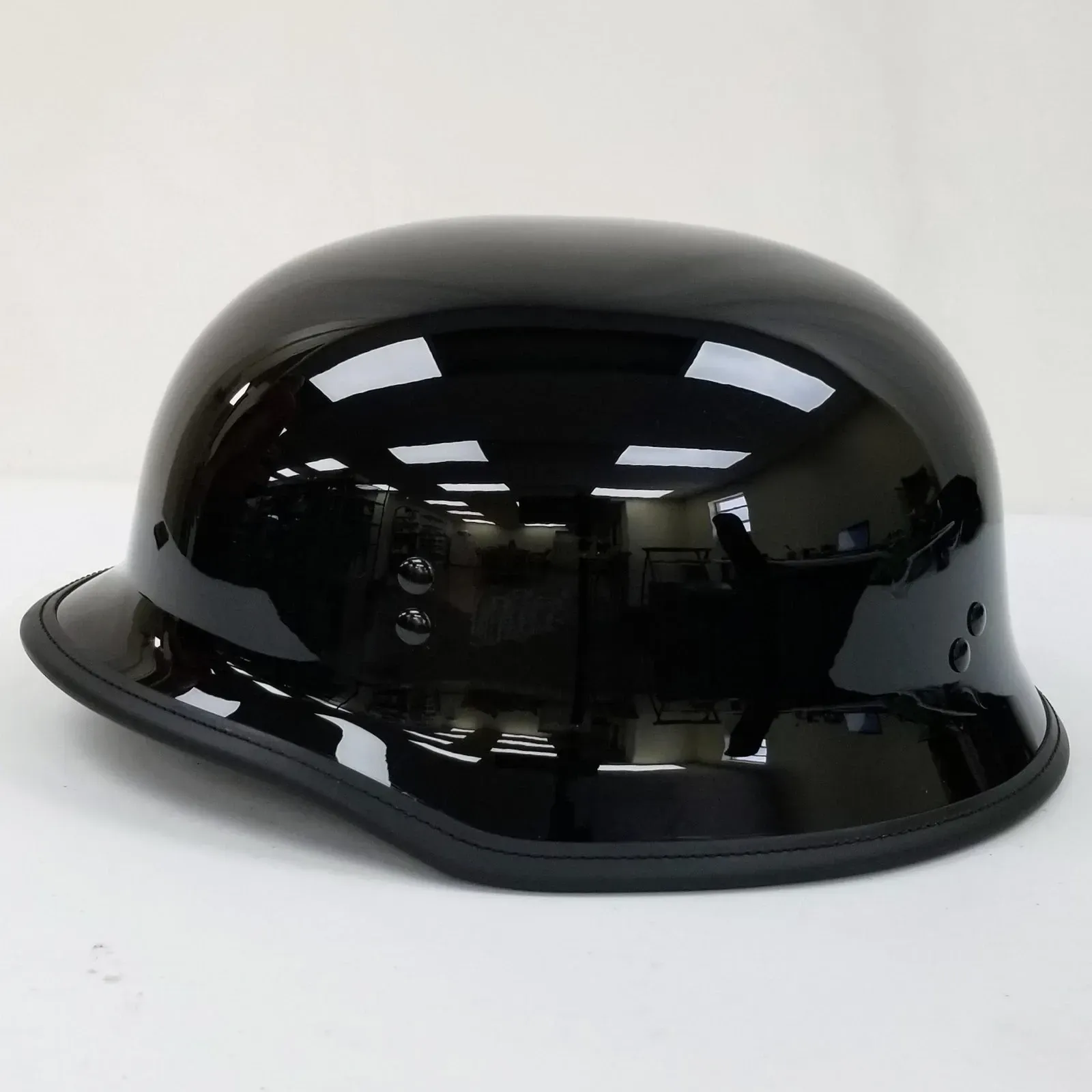 9MM GERMAN BEANIE HELMET GLOSS BLACK 3X