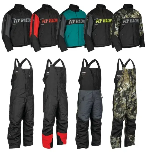 Fly Racing Outpost Snowmobile Jacket and Bib Combo
