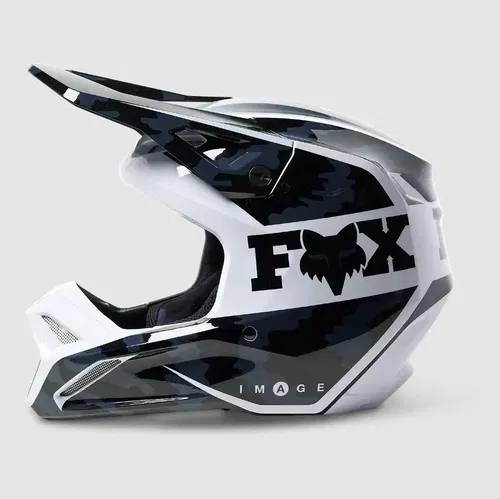 Fox Racing Youth V1 Nuklr Helmet - Black, Medium | MX Safety, Comfort & Style
