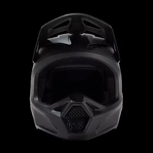 Fox Racing V1 Matte Black Youth Helmet (Matte Black, Youth Large)