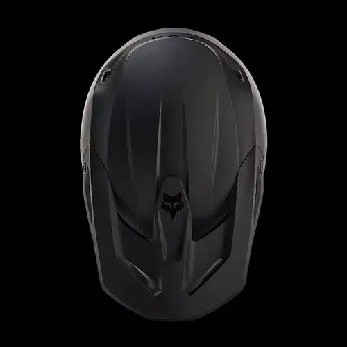 Fox Racing V1 Matte Black Youth Helmet (Matte Black, Youth Large)
