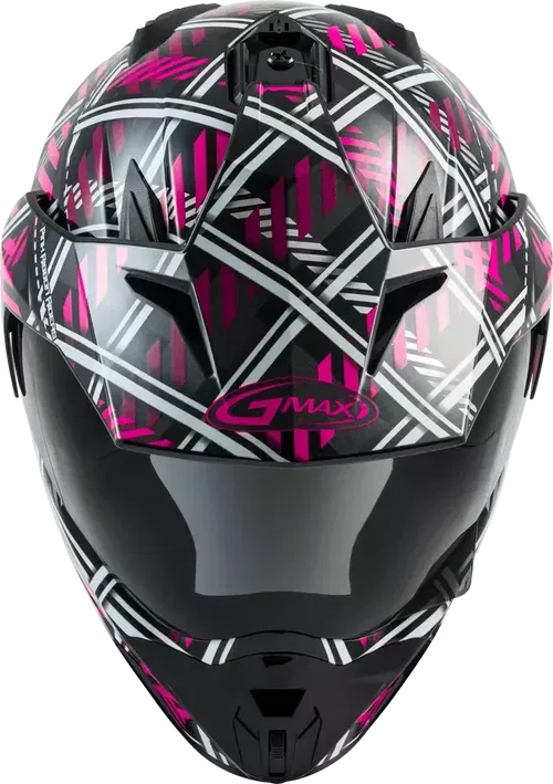GMAX GM-11 DUAL-SPORT PINK RIBBON RIDERS HELMET BLACK/PINK XS