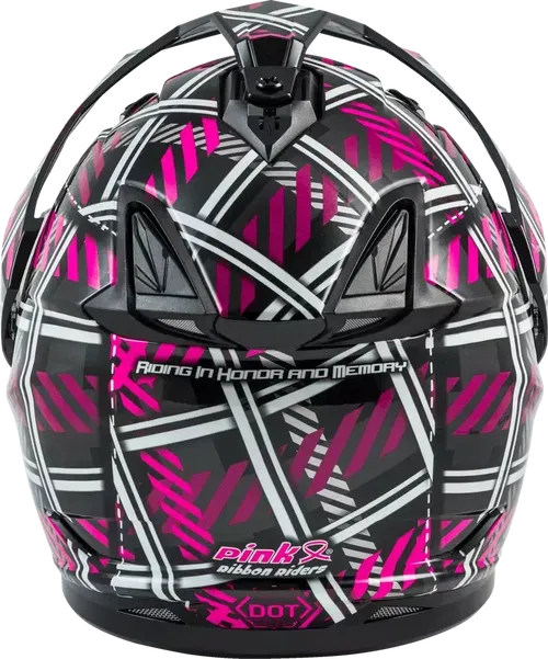 GMAX GM-11 DUAL-SPORT PINK RIBBON RIDERS HELMET BLACK/PINK XS