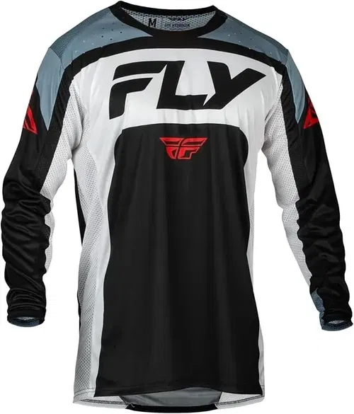 Fly Racing Lite Black/White Jersey + Pant Gear Set - For Dirt Bike, MTB, BMX