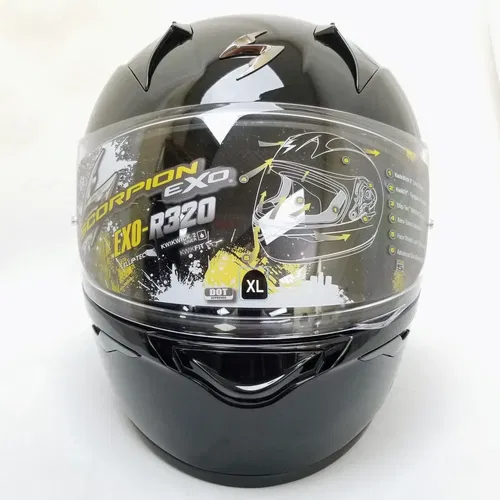 Scorpion EXO-R320 Solid Full Face Helmet (Black, XX-Large)