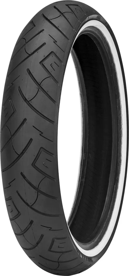 Shinko 777 Cruiser White Wall Street Tire HD FRONT 100/90-19 61H BIAS TL W/W