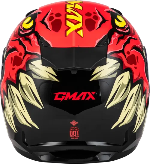 Gmax Youth GM-49Y Drax Full Face Street Helmet (Red, Youth Large)
