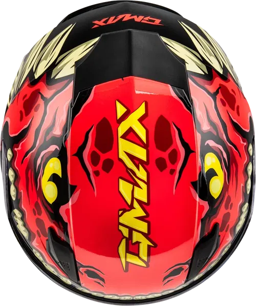 Gmax Youth GM-49Y Drax Full Face Street Helmet (Red, Youth Large)