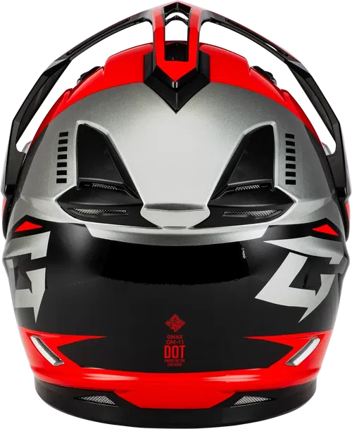 Gmax GM-11 Ronin Snow Helmet with Electric Shield (Black/Red, Medium)