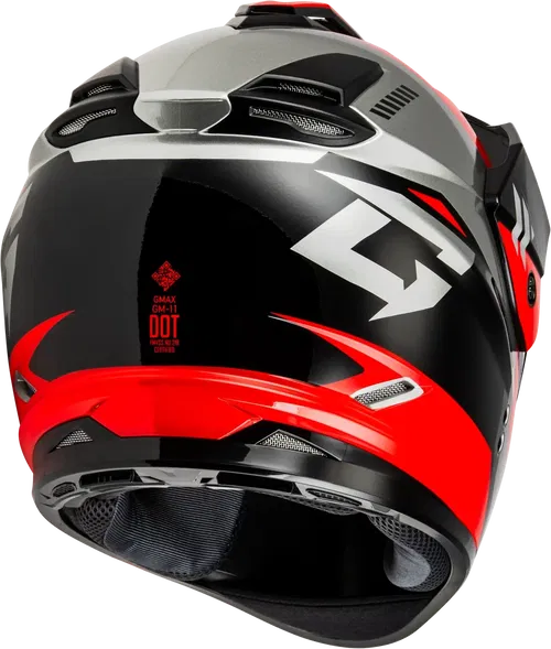 Gmax GM-11 Ronin Snow Helmet with Electric Shield (Black/Red, Medium)