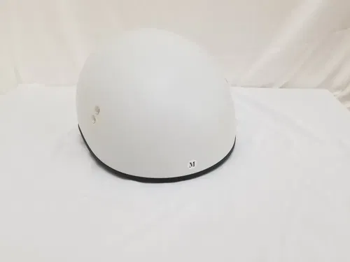 GMAX HH-65 Naked Motorcycle Street Half Helmet (White, Medium)