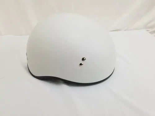 GMAX HH-65 Naked Motorcycle Street Half Helmet (White, Medium)