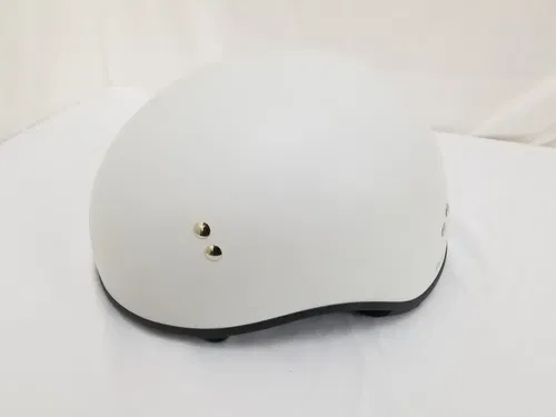 GMAX HH-65 Naked Motorcycle Street Half Helmet (White, Medium)