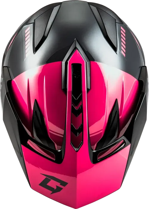 Gmax GM-11 Ronin Snow Helmet with Electric Shield (Black/Grey/Pink, X-Large)